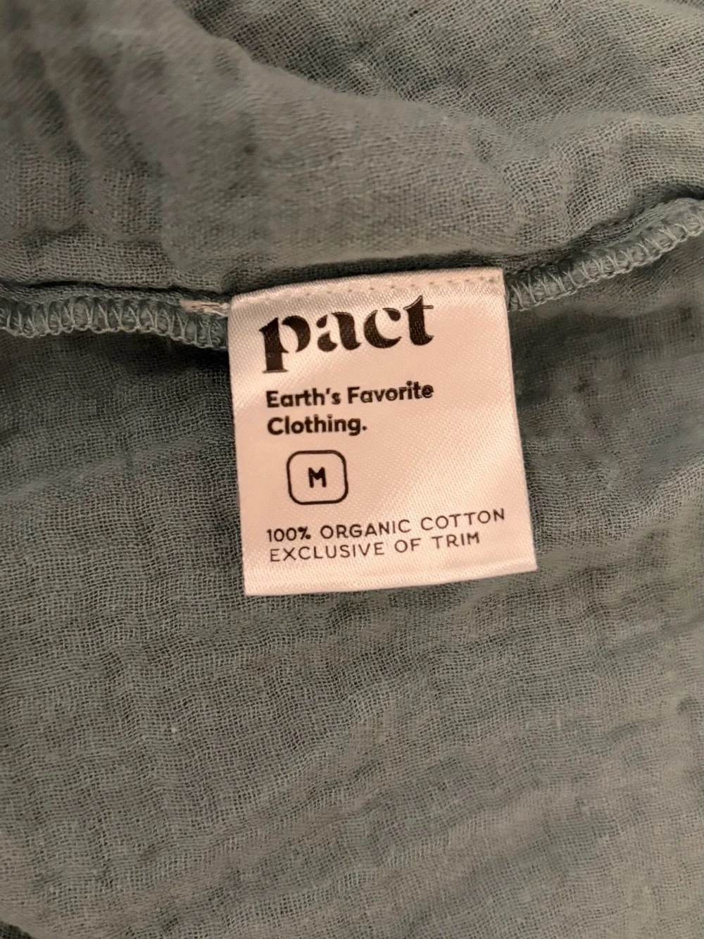 Pact Coastal Double Gauze Cami Maxi Dress Blue Green Size Medium - Picture 10 of 14